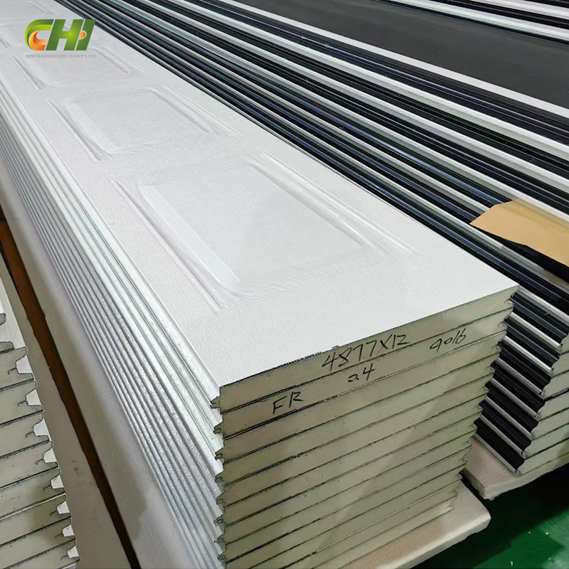Customized Flat/Flush/Smooth/Wood/Plank Grain PU Foam Garage Door Panel Best for Wholesale
